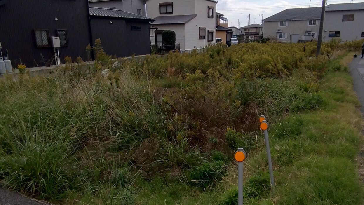画像2390：湖西市梅田で農地除草作業です。